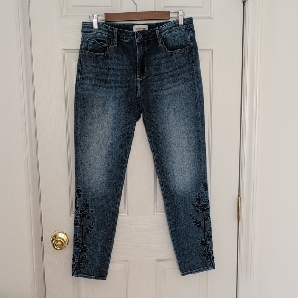 Driftwood Dark Blue Embroidered Women's Jeans